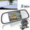 5" Display Car Backup Camera Mirror PAL / NTSC With 4 LED Reversing Camera