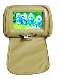 DC 12V 7 Inch Headrest Monitor , Car TV Screens Headrest With Copy Leather Pillow